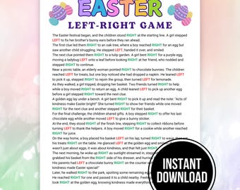 Easter Left Right Games, Printable Easter Story, Easter Activity Pass The Gift Present Game, Gift Exchange Pass the Prize Game, Bible Games