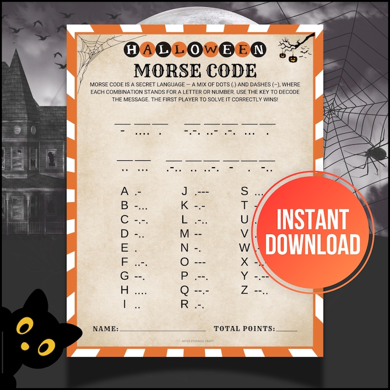 Cipher Decoder Card Halloween Decoding - Etsy