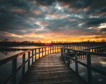 Bridge Sunset Unframed 8x10 Photo Print