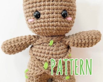 Baby Groot Crochet Amigurumi DIGITAL PATTERN ONLY