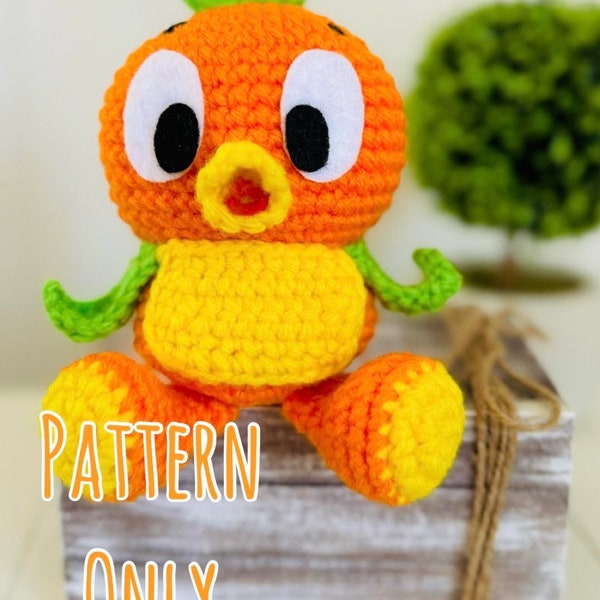 Orange Bird -- DIGITAL PATTERN ONLY