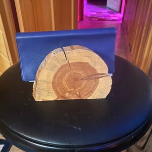 Rustikaler aromatischer Brief- / Serviettenhalter aus Zeder (handgemacht)
