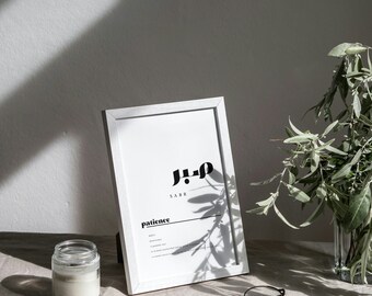Monochrome a4/a3 Sabr Print, Islamic Wall Art