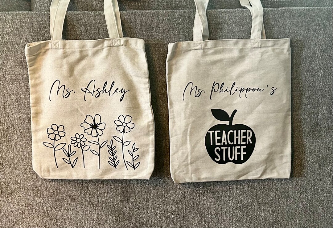 Teacher Tote Bag | Teacher Appreciation Gift | Canvas Tote Shopping Bag ...