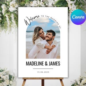 Welcome Wedding Sign Photo Template Editable Wedding Photo Welcome Sign Printable Photo Welcome Wedding Sign Arch Welcome Sign Wedding Photo
