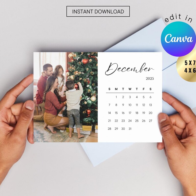 2025 4x6 Calendar Etsy