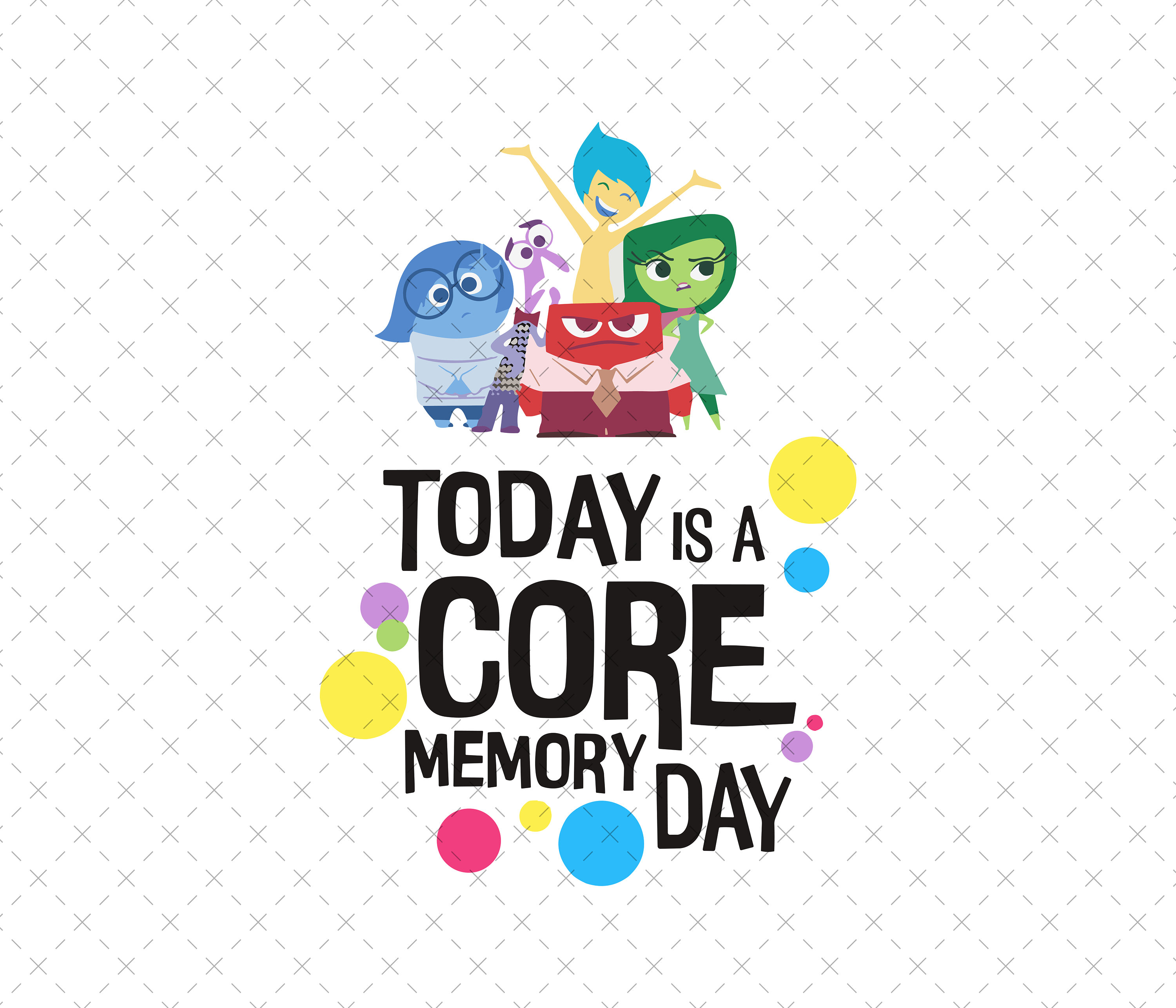 Today is A Core Memory Day Png, Inside Out Comfort Color Png, Inside ...