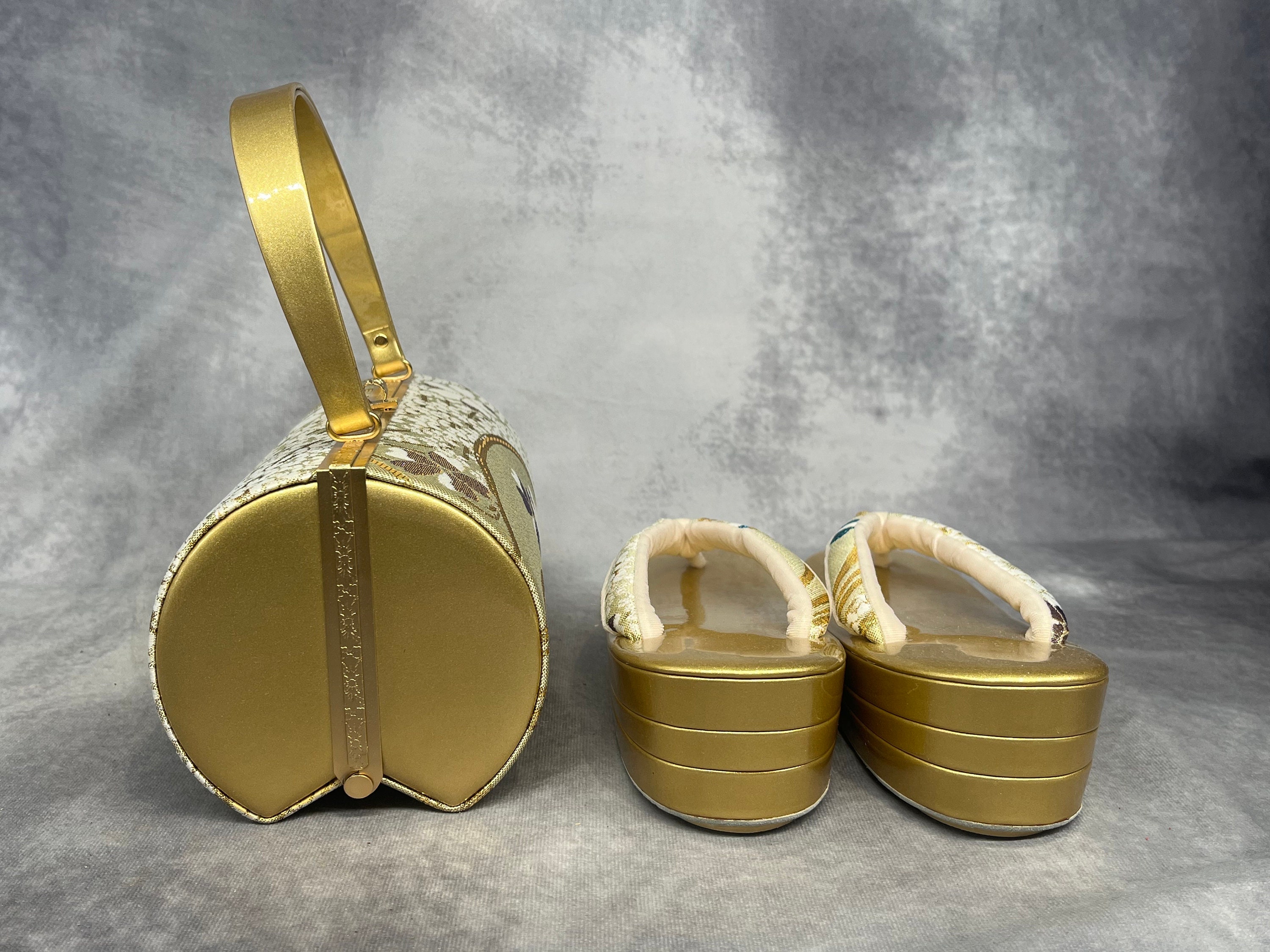 おまけ付き！archive opium fur best Premium Zanmai Furisode Bag With Matching Zori Sandals Set