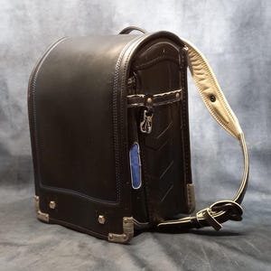 Sac à dos Randoseru, sac Randoseru japonais noir à coutures serrées, cartable japonais noir - Wanpa