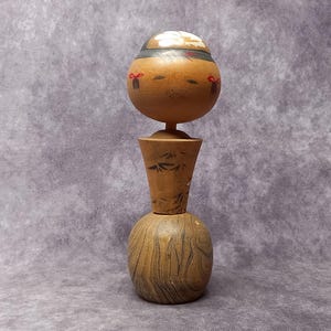 Creative Kokeshi Doll, Vintage Wooden Kokeshi, Hand Made Folk Art From Japan
