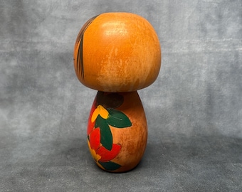 川瀬裕司こけし、ヴィンテージ木製創作こけし、日本の手作り民芸品