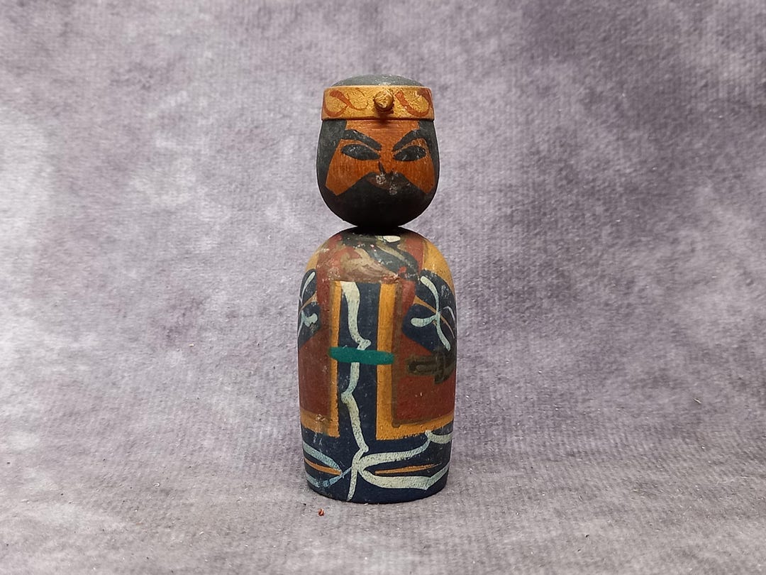 ミニチュア首振りこけし人形、ヴィンテージ日本製木製こけし、日本製