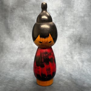 Hideo Ishihara Donko Kokeshi, Kokeshi Doll, Vintage Wooden Sosaku Kokeshi, Hand Made Folk Art From Japan