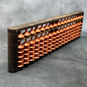Vintage Japanese Soroban Wooden Abacus 17 Row