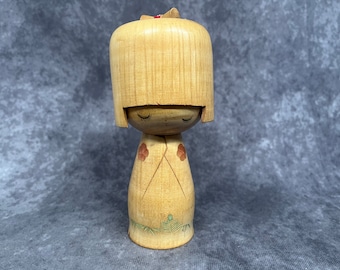 日本製木製こけし人形 7 1/8インチ サイン入り - Etsy 日本