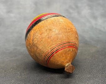 Vintage Koma, Japanese Handcrafted Wooden Spinning Top - Etsy