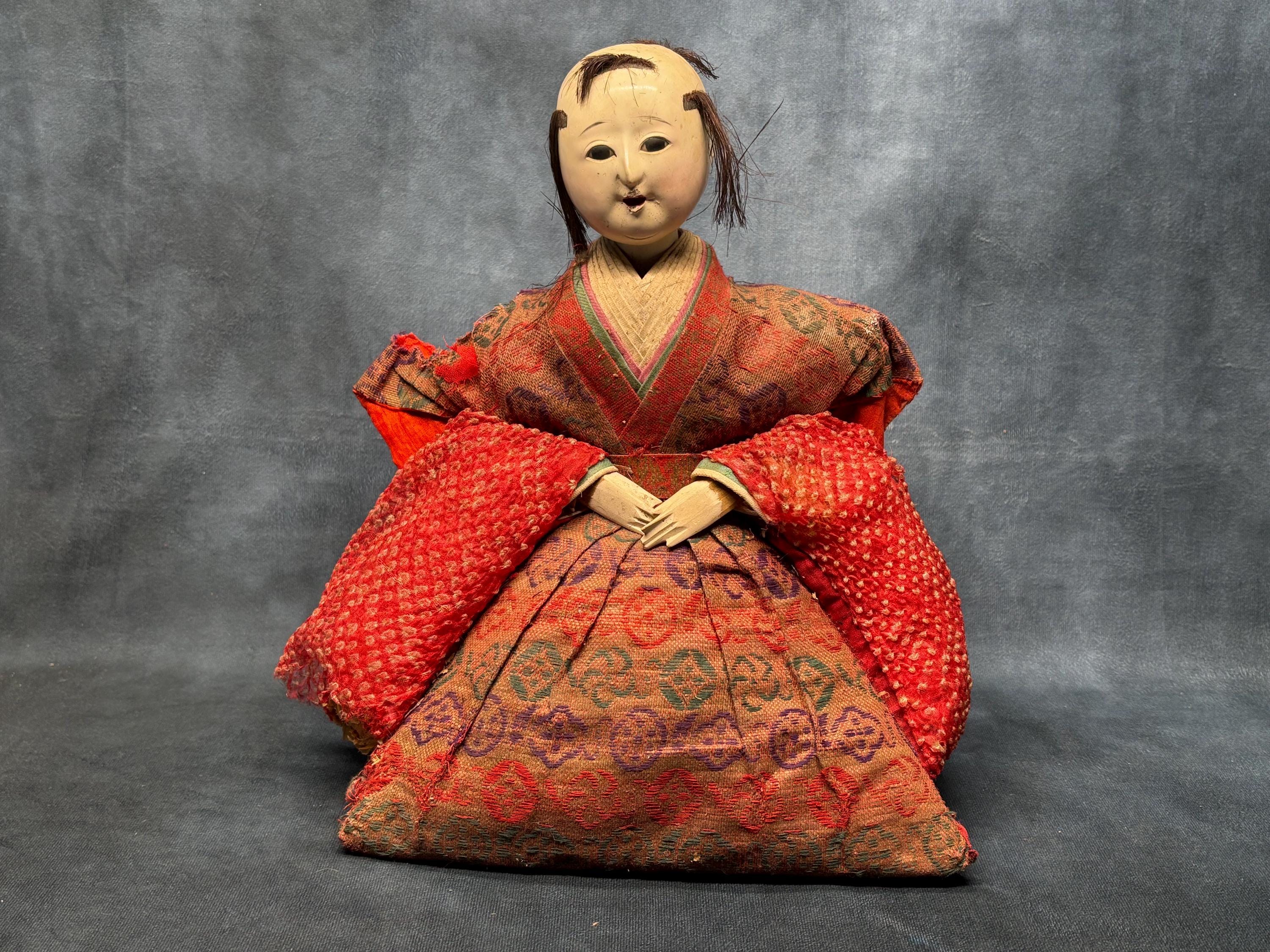 Large 19th Century Japanese Hina Doll, Antique Japanese Doll, Girls Day / Dolls Day Hinamatsuri - Damaged
