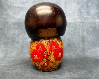 ヴィンテージ　伝統工芸品こけし　高見沢一雄　kazuo takamisawa ヴィンテージ 日本製こけし人形 高見沢一夫 木製フィギュア かわいい