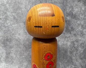 関口東亜こけし、ヴィンテージ木製創作こけし、日本の手作り民芸品
