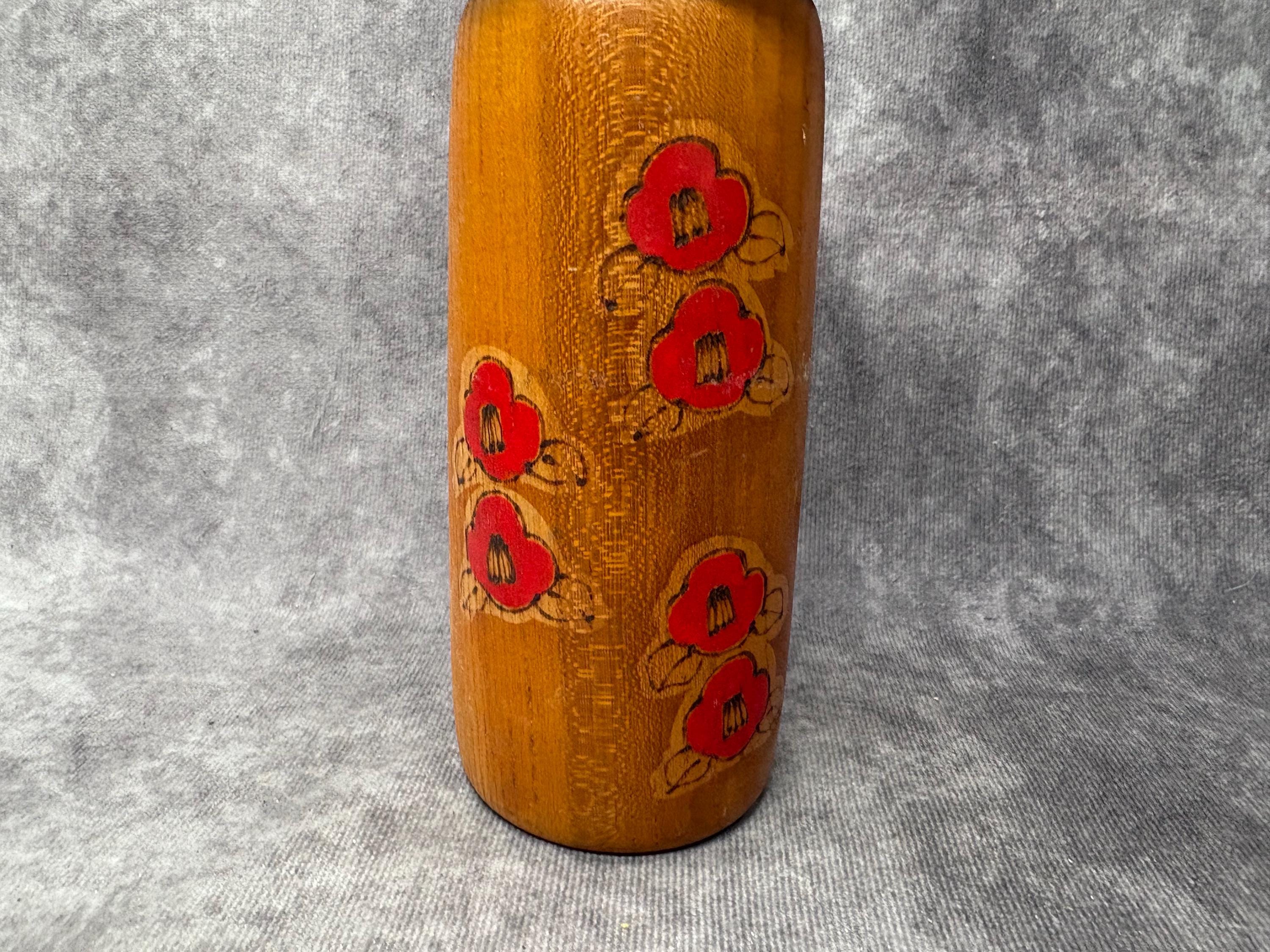 関口東亜こけし、ヴィンテージ木製創作こけし、日本の手作り民芸品