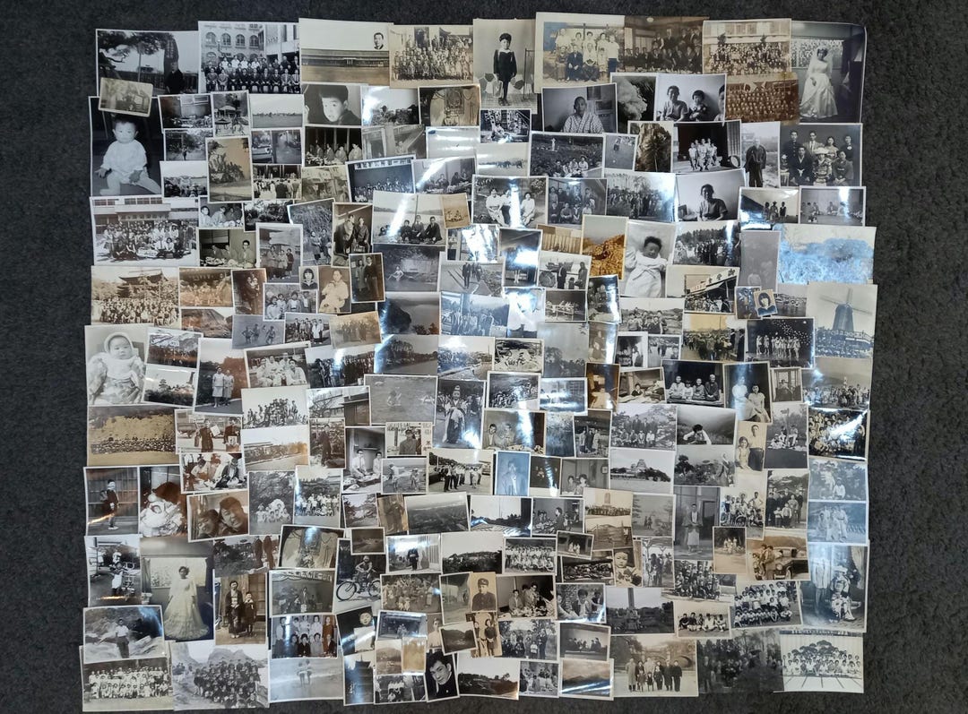 200 Vintage Photographs, Assorted Black and White Photograph Collection ...