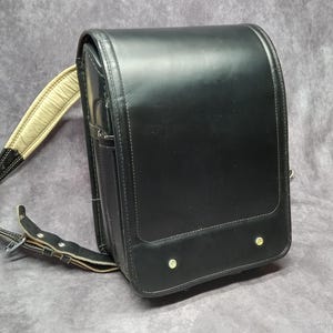Randoseru Backpack, Black Japanese Tight Stitch Randoseru Bag, Black Japanese School Bag - RARA