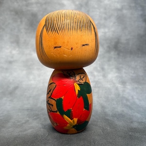 Poupée Yuji Kawase Kokeshi, Sosaku Kokeshi en bois vintage, Art folklorique fait main, Japon