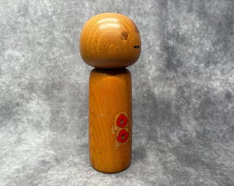関口東亜こけし、ヴィンテージ木製創作こけし、日本の手作り民芸品