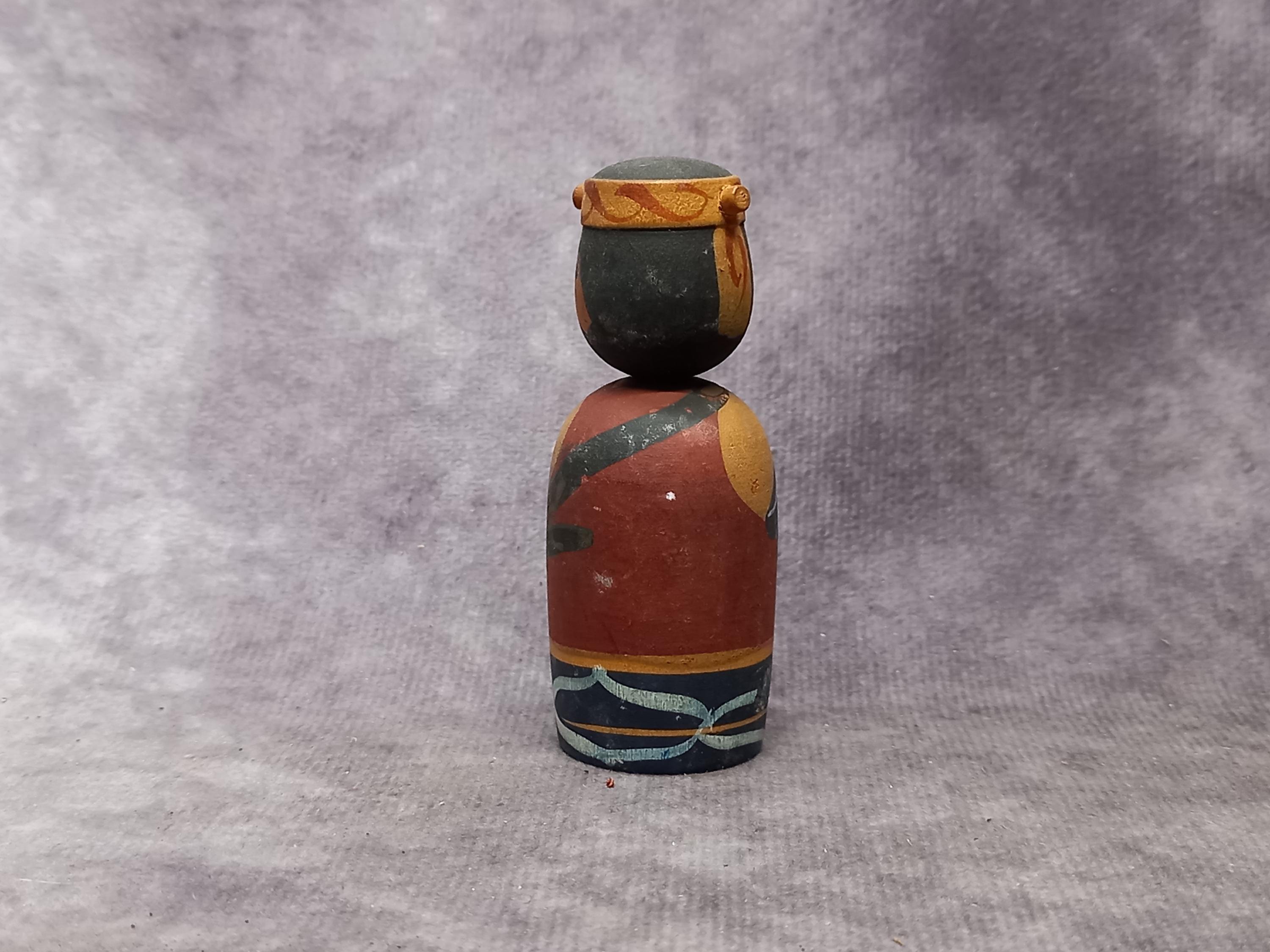 ミニチュア首振りこけし人形、ヴィンテージ日本製木製こけし、日本製