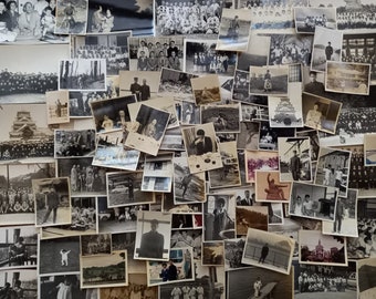 100 vintage foto's, diverse zwart-wit fotocollectie, vintage Japanse foto's verschillende onderwerpen circa 1950-70's