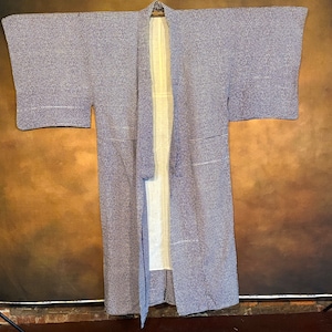 Japanese Cotton Kimono, Full Length Kimono Robe, Japanese Robe, Vintage Japanese Clothing, Blue and White Kimono