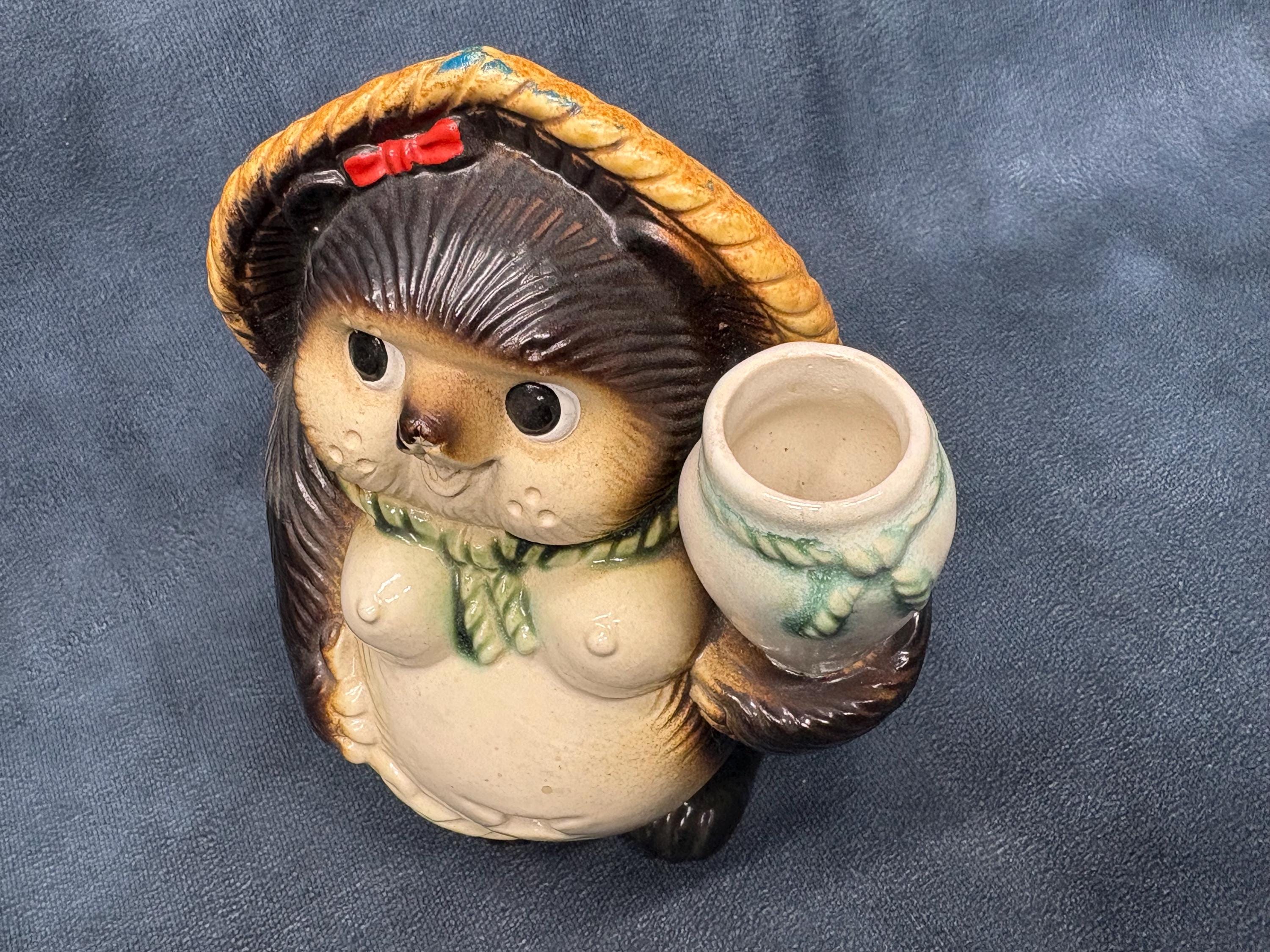 信楽焼 たぬき 狸 徳利 陶器 ヴィンテージ 磁器 装飾像 15 cm