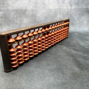 Vintage Japanese Soroban Wooden Abacus 17 Row