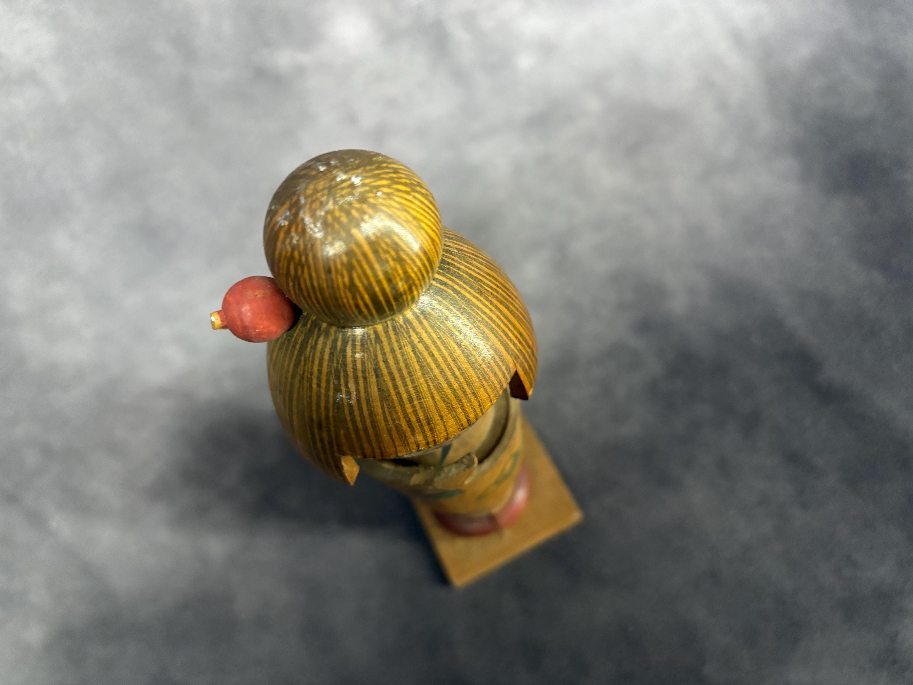 山川勇創作こけし、ヴィンテージ木製創作こけし、日本の手作り民芸品