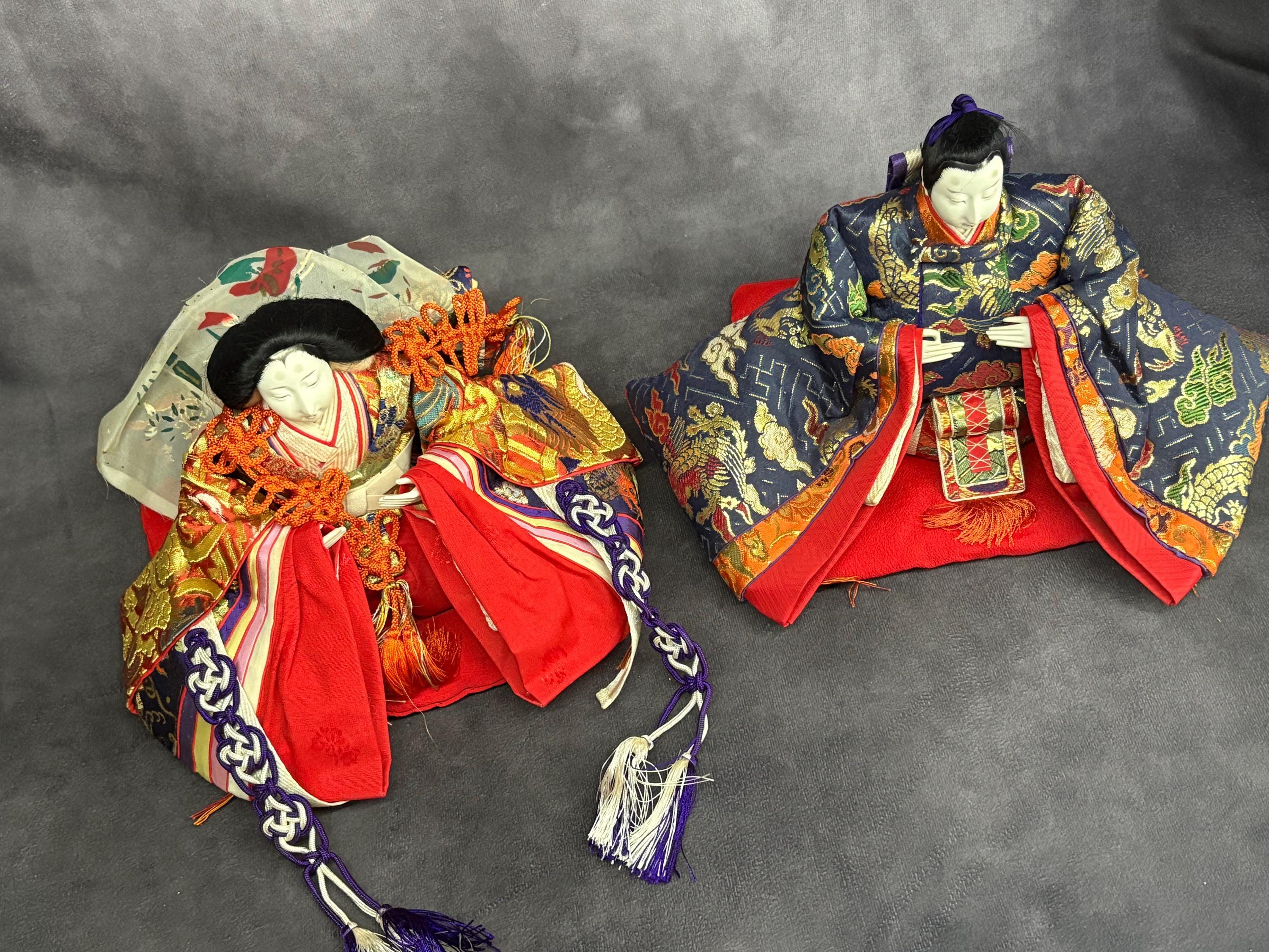 Emperor & Empress, Japanese Hina Dolls, Vintage Japanese Doll