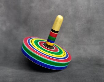 Japanese Wooden Toy Tops - Vintage Koma Spinning Tops Set of 5