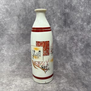 Sake Bottle Vintage Hand Painted Japanese Sake Bottles, Japanese Porcelain Saki Jug, Studio Pottery