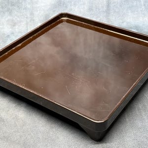 Black Lacquer Tray Vintage Japanese Lacquered Tray, Tea Tray, Dinner Tray, Serving Tray 27.7cm square c1950’s