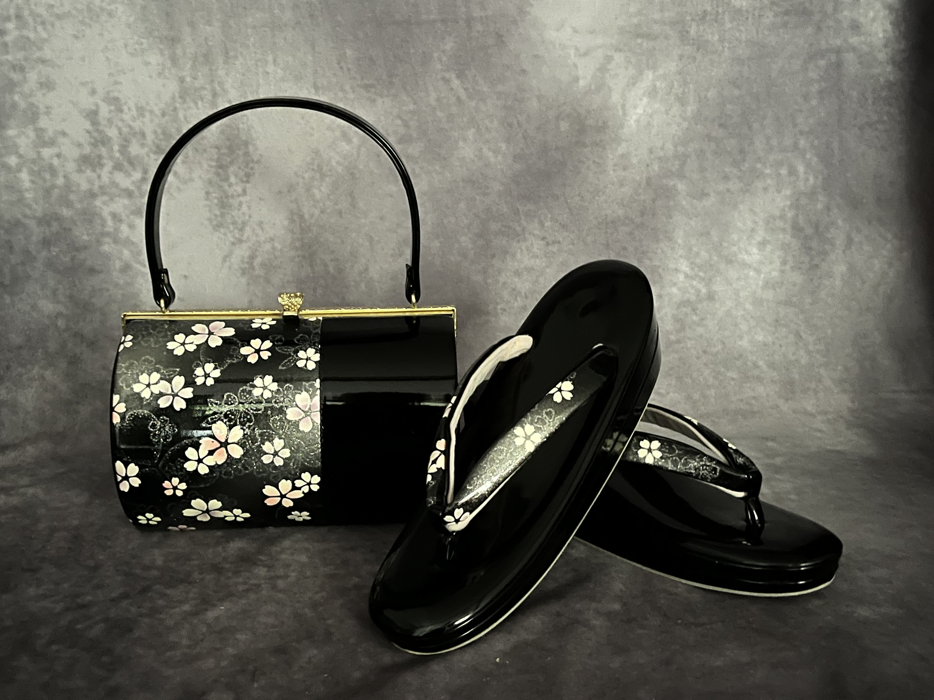 Premium Zanmai Furisode Bag With Matching Zori Sandals Set Luxury