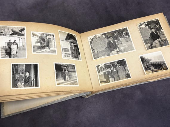 ヴィンテージフォトアルバム 写真82枚、日本の写真 セピア、混合主題