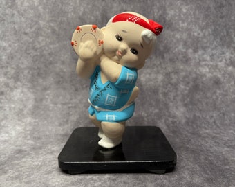 日本製信楽焼 たぬき 狸 徳利 陶器 ヴィンテージ 磁器 装飾像 22 cm