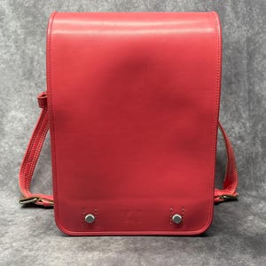 Sac à dos Randoseru, sac Randoseru japonais rose pêche à points serrés, cartable rose - Les lettres Y.I sont imprimées sur le devant