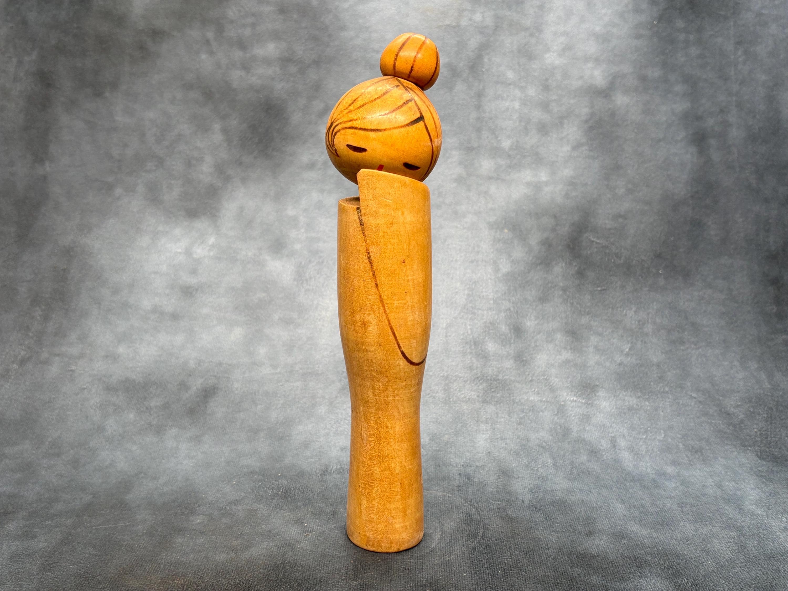 ペア 大きい 創作 こけし kokeshi doll 木製 人形 日出男 晴峰 創作