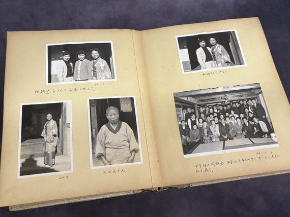 ビンテージ写真アルバム 117 枚の写真、日本の写真 白黒 さまざまな