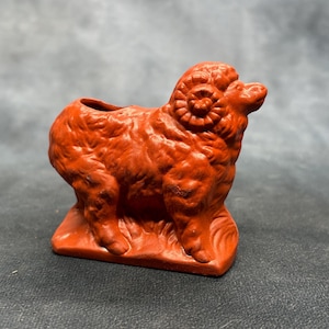 Porcelain Ram Toothpick Pot / Sheep Toothpick Holder / Pen Pot