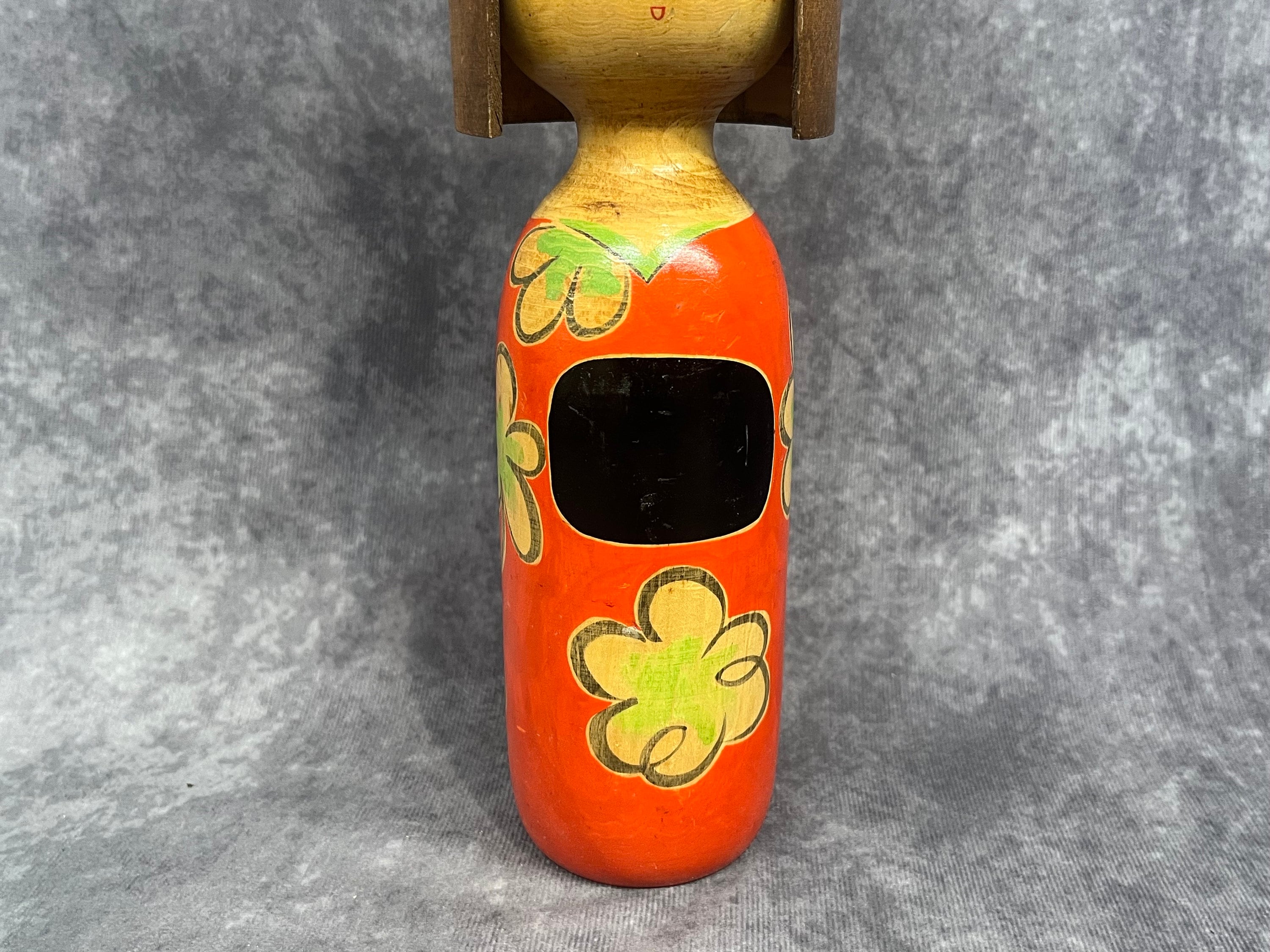 柴田英子 創作こけし、ヴィンテージ木製創作こけし、日本の手作り民芸