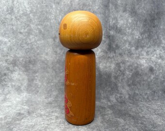 関口東亜こけし、ヴィンテージ木製創作こけし、日本の手作り民芸品