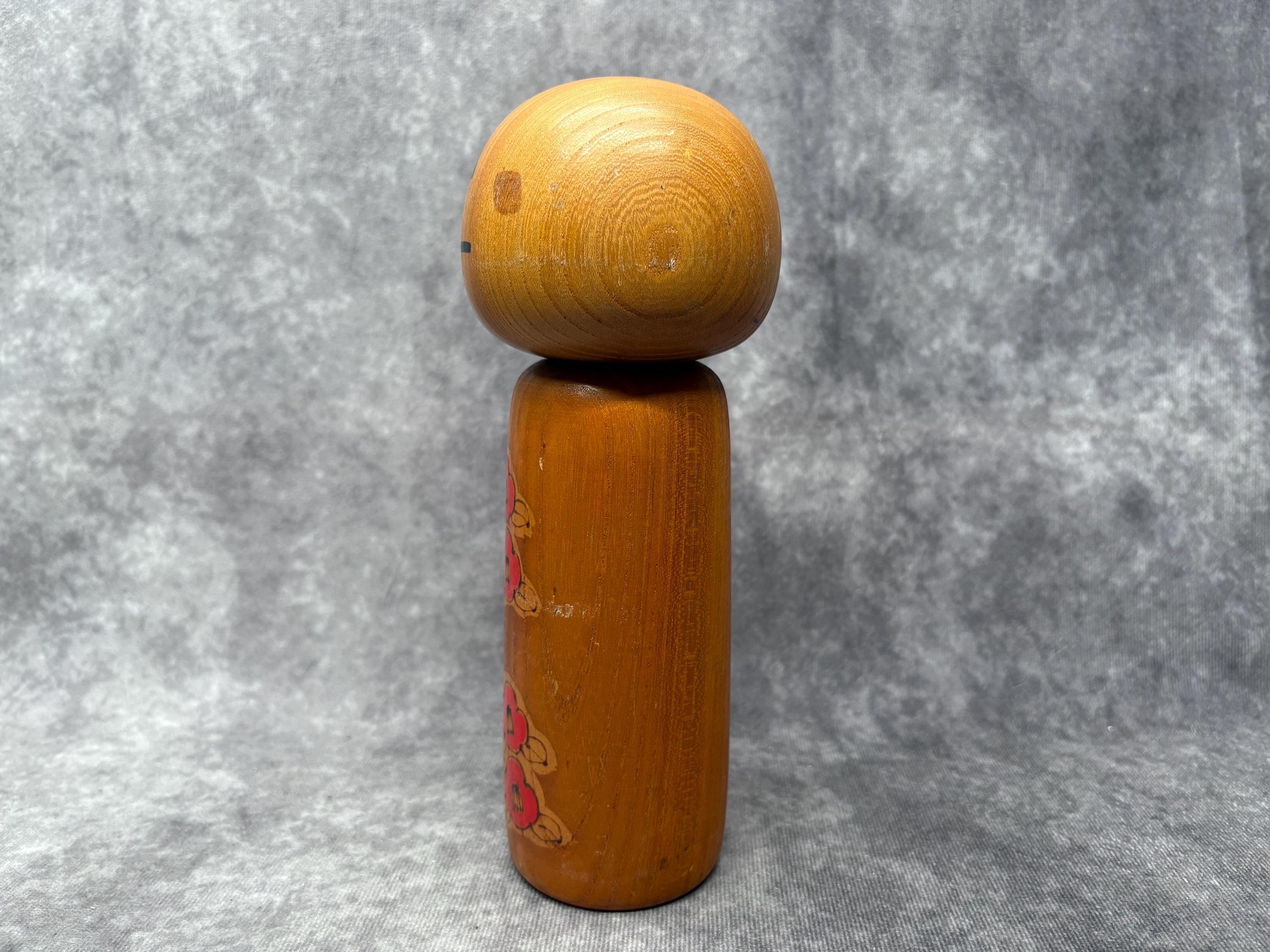 関口東亜こけし、ヴィンテージ木製創作こけし、日本の手作り民芸品