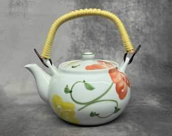 Japanese Teapot, Vintage Hand Painted Japanese Teapot