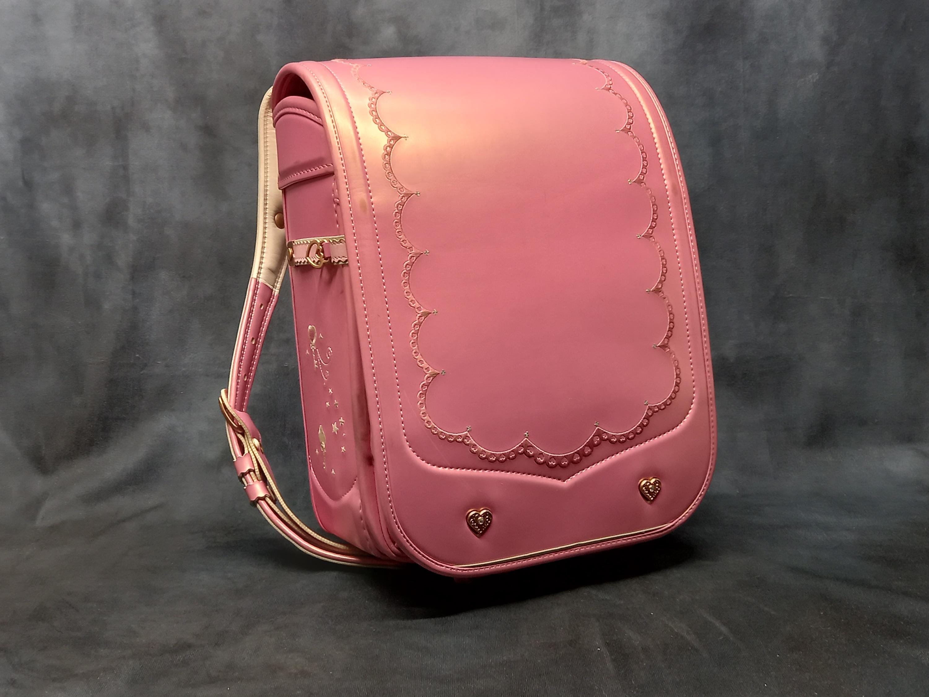 Randoseru Backpack, Metallic Pink Japanese Tight Stitch Randoseru